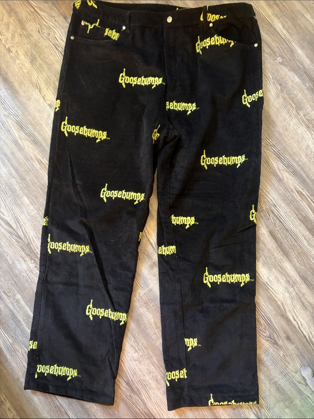 Dumbgood Goosebumps corduroy pants cords large NWOT
